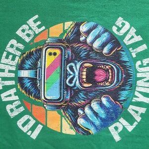 NEW Gorilla Tag Boys Green Graphic Tee Size M